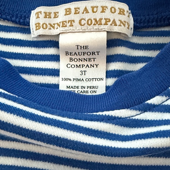 The Beaufort Bonnet Company Blue and White Striped Tee - Picture 3 of 5